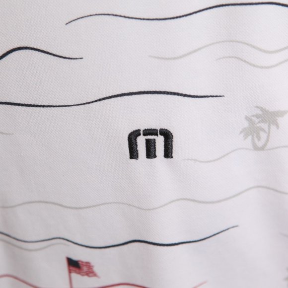 Travis Mathew Men's red, white and blue 4th of July golf s/s polo shirt Medium M - Picture 3 of 7